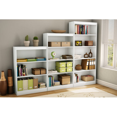 South Shore Axess Five Shelf Bookcase in Pure White