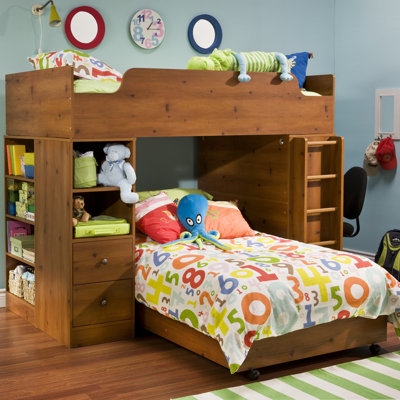 South Shore Logik Twin over Twin L-Shaped Bunk Bed with Desk