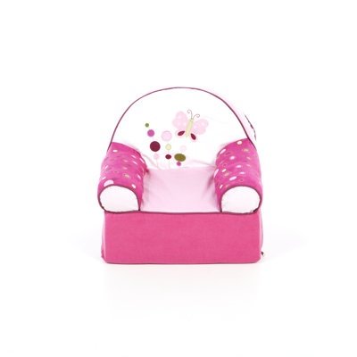 Lambs & Ivy Raspberry Swirl Kid's Recliner