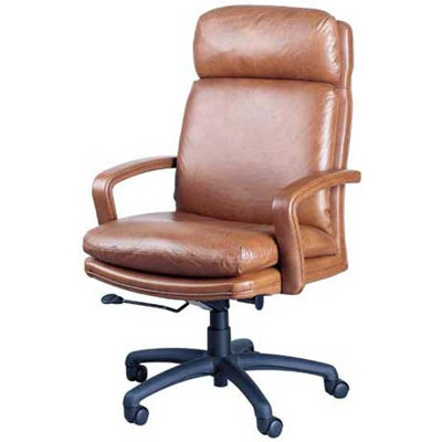 High Point Furniture High-Back Leather Executive Chair with Spider Base