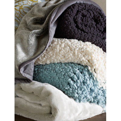Blissliving Home Perla Throw in Silver Gray