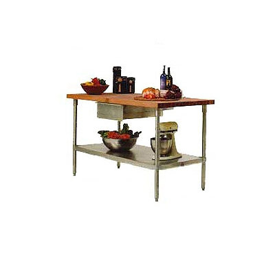 John Boos Cucina Americana Prep Table with with Butcher Block Top