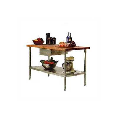 John Boos Cucina Americana Prep Table with with Butcher Block Top