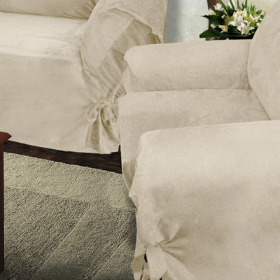 Melrose Home Villa Suede Wrap Slip Chair Slipcover