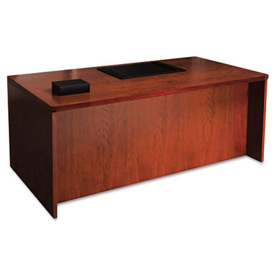 Mayline Group Mira Series Wood Veneer Straight Front Executive Desk
