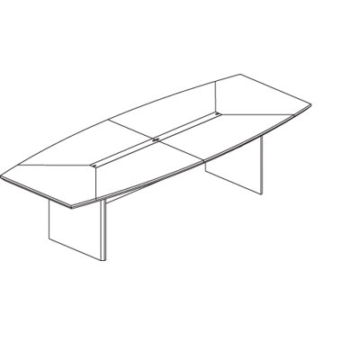 Mayline Group 10' Corsica Boat-Shaped Conference Table