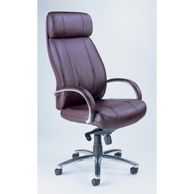 Mayline Group Mercado High-Back Leather Office Chair with Arms