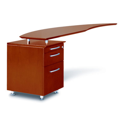 Mayline Group Napoli Desk Return with Pedestal