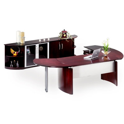 Mayline Group Napoli L-Shape Desk Office Suite