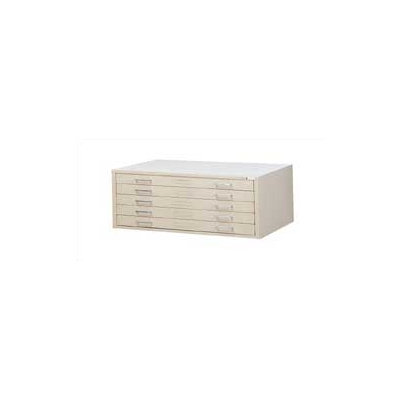 Mayline Group C-File: Five-Drawer Flat File with Optional Bookshelf Base