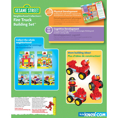 K'NEX Sesame Street Neighborhood Fire Truck Building Set