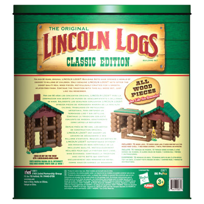 K'NEX Lincoln Logs Classic Edition Frontier Cabin Building Set