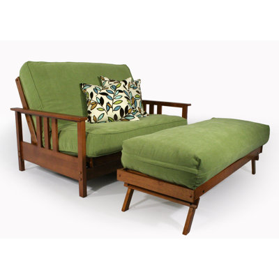 Strata Furniture Carriage Durango Loveseat and Ottoman Futon Frame