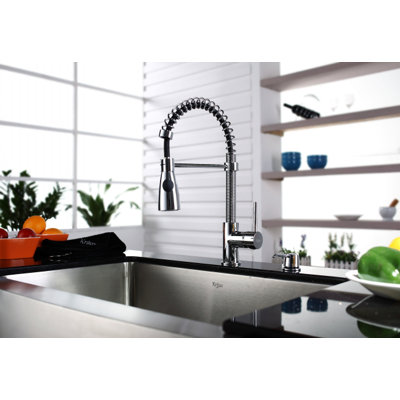 Kraus Farmhouse 30" Kitchen Sink with Faucet and Soap Dispenser