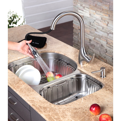Kraus Kitchen Accessories 18" Stainless Steel Rinse Basket for Kitchen Sink in Chrome