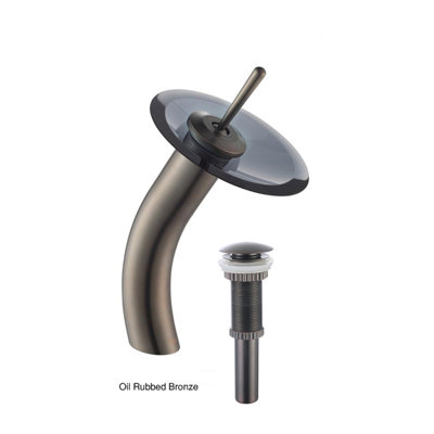 Kraus Bathroom Combos Single Hole Waterfall Faucet Less Handles