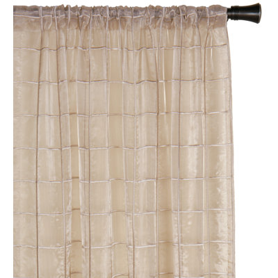 Eastern Accents Vaughan Veneta Cotton Embroidered Sheer Rod Pocket Curtain Panel