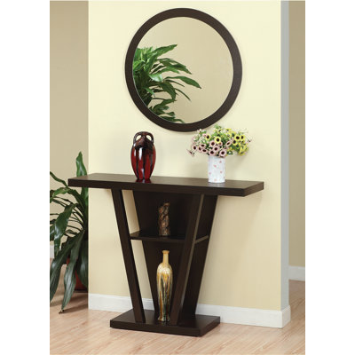 Hokku Designs Newbury Wall Mirror in Red Cocoa