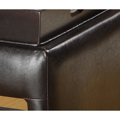 Hokku Designs Elyn Leatherette Cube Ottoman