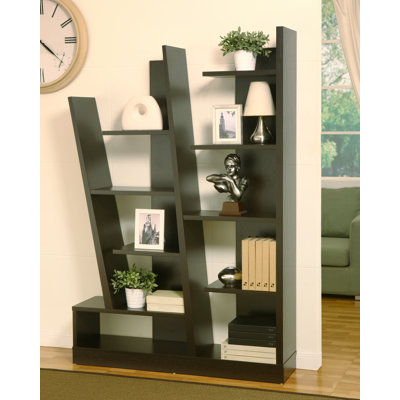 Hokku Designs Lotta Modern Bookcase / Display Cabinet in Red Cocoa Brown