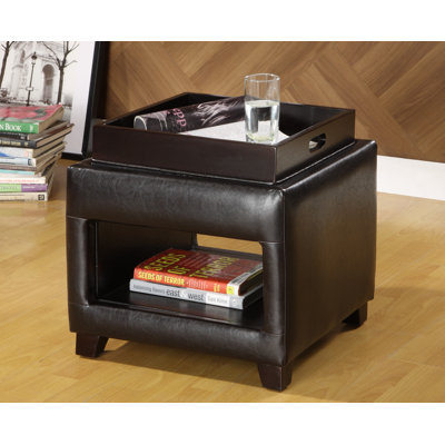 Hokku Designs Elyn Leatherette Cube Ottoman