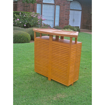 International Caravan Chatham Outdoor Patio Sectional Folding Bar Table