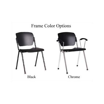 Via Seating Cali Stack Chair with Black Frame
