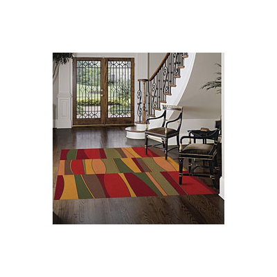 Milliken Modern Times Sinclair Tapestry Red Rug
