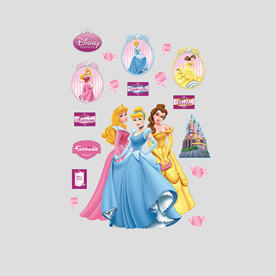 Fathead Aurora, Cinderella and Belle Wall Graphic