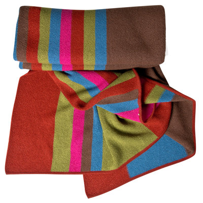 Koko Company Alpaca Wool Multi Stripe Throw