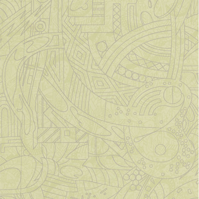 Graham & Brown Map Lemongrass Wallpaper by Basso & Brooke