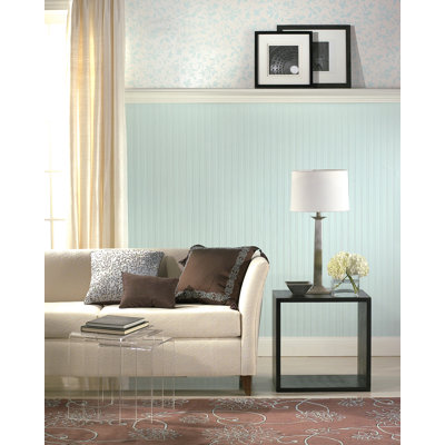 Graham & Brown Paintable Prepasted Paintable Beadboard Wallpaper in White