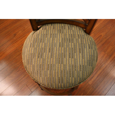 American Heritage Livingston Stool in Sienna with Harvest Fabric