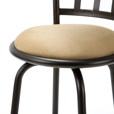 American Heritage Madera Stool in Coco with Camel Microfiber