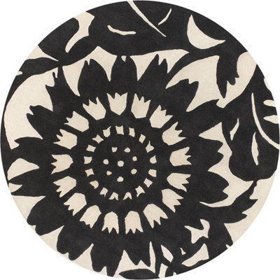 Thomas Paul Tufted Pile Ebony/Cream Zinnia Rug