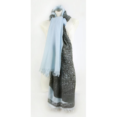Thomas Paul Elephant Cotton Voile Scarf in Sky