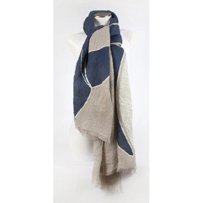 Thomas Paul Baleen Linen Scarf in Indigo