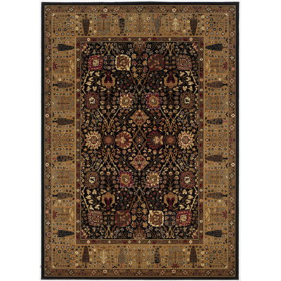 Couristan Royal Kashimar Cypress Garden Black Rug