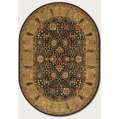 Couristan Royal Kashimar Cypress Garden Black Rug