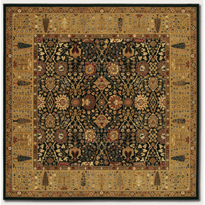 Couristan Royal Kashimar Cypress Garden Black Rug