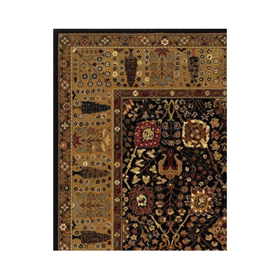 Couristan Royal Kashimar Cypress Garden Black/Deep Maple Rug