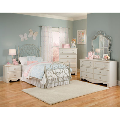 Standard Furniture Spring Rose Wrought Iron Bedroom Collection