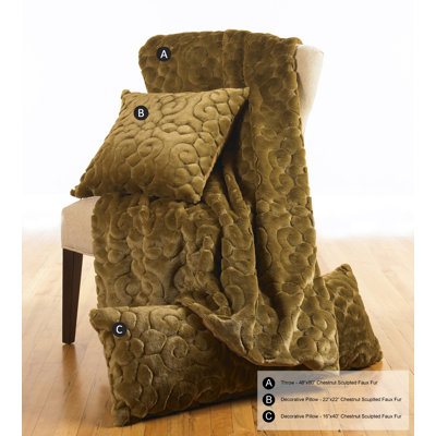 Wildcat Territory Arturo Sculpted Faux Fur Throw & Pillow