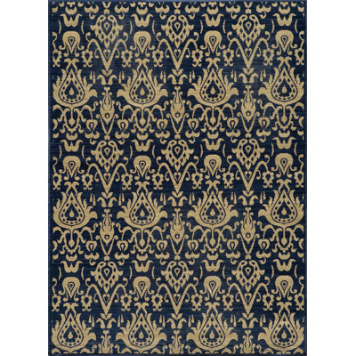 Momeni Vintage Indigo Damask Rug