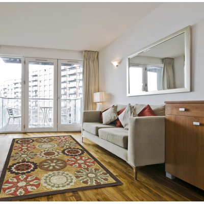 Momeni Summit Gold Bold Floral Rug
