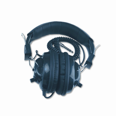 AmpliVox Sound Systems Deluxe Stereo Headphones with Mono Volume Control, Aqua                                                                      