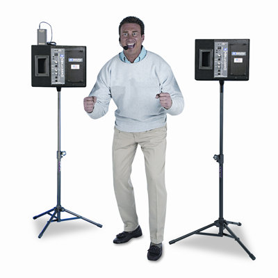 AmpliVox Sound Systems Portable Wireless Powered Speaker Voice Projector Kit, Black