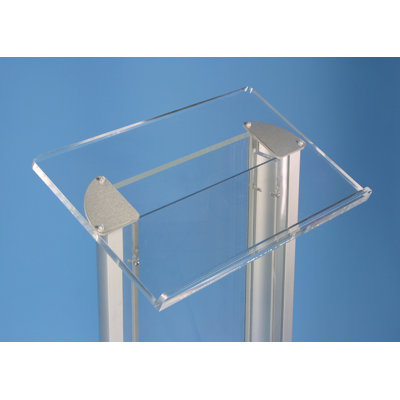 AmpliVox Sound Systems Contemporary Aluma Acrylic Lectern