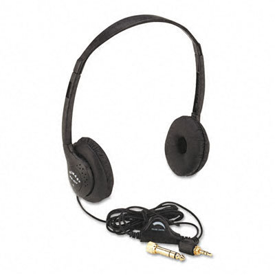 AmpliVox Sound Systems Personal Multimedia Stereo Headphones with Volume Control, Black                                                             