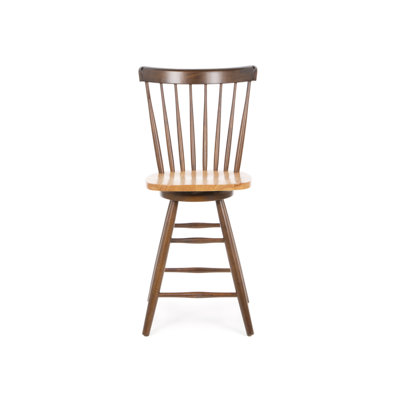 International Concepts Madison Park 24" Spindleback Swivel Counter Stool in Cinnamon/Espresso